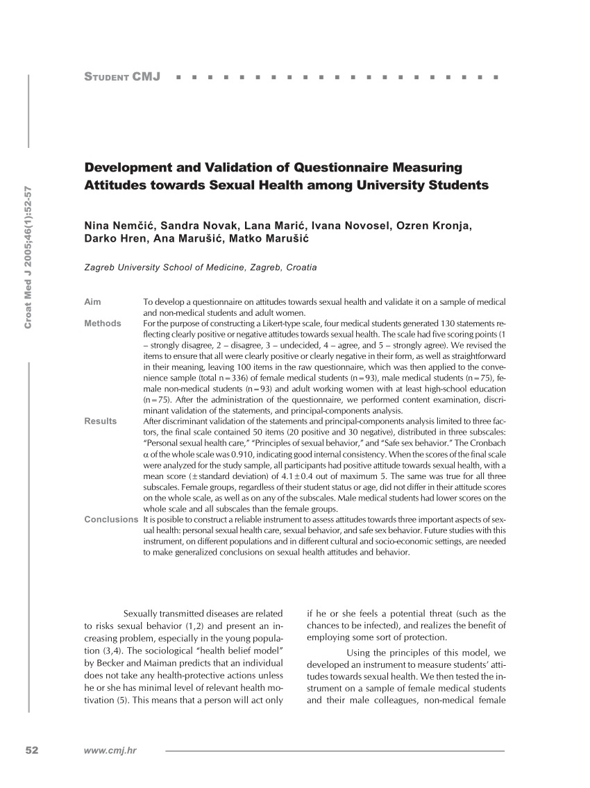 PDF Development and validation of questionnaire measuring