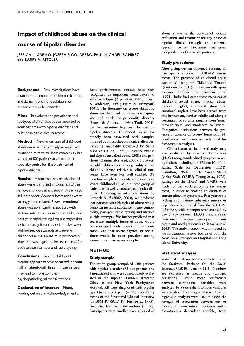 goldberg bipolar test pdf