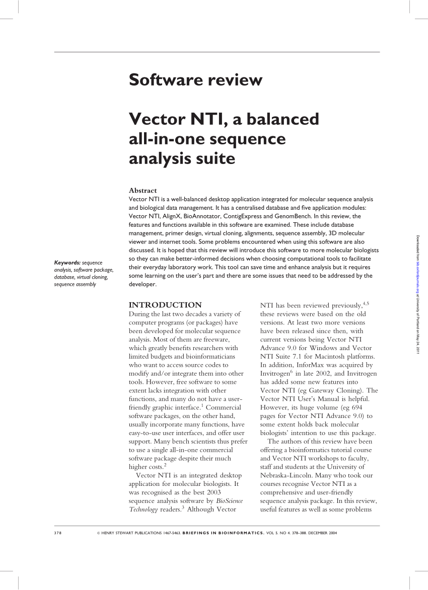vector nti express manual