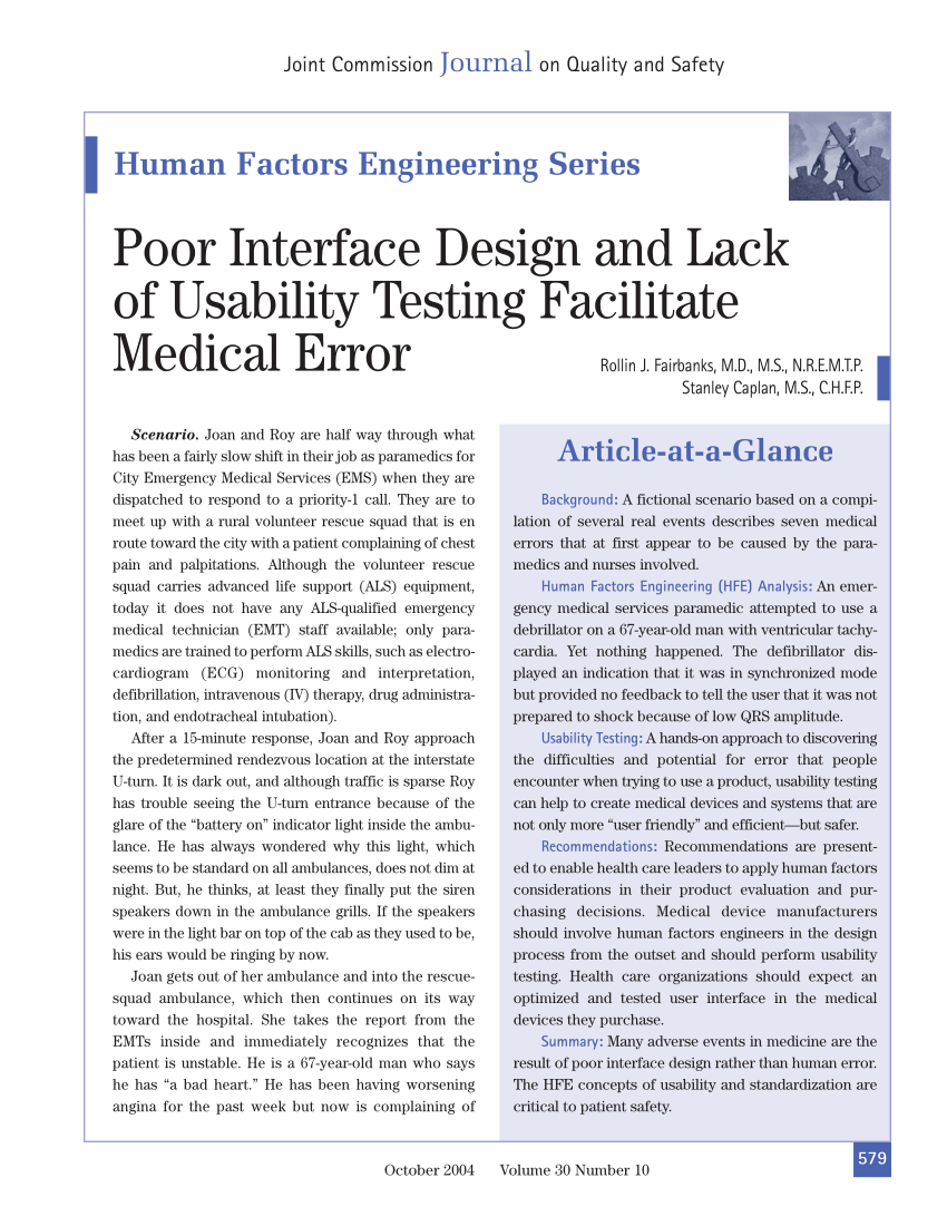 PDF) Poor Interface Design and Lack of Usability Testing ...