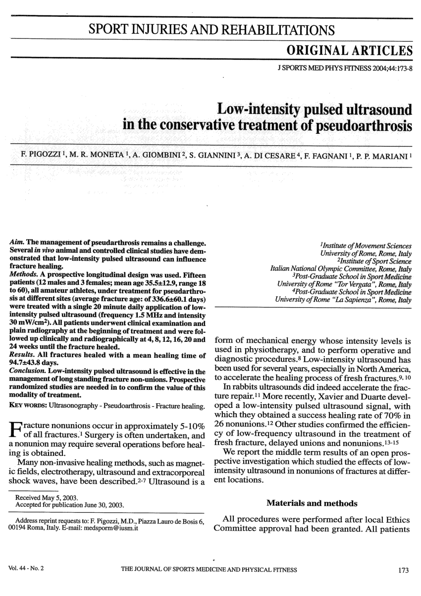 Low-intensity pulsed ultrasound for treating delayed union