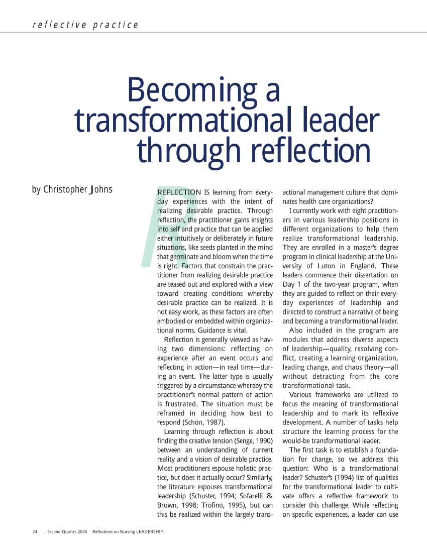 transformational leadership essay