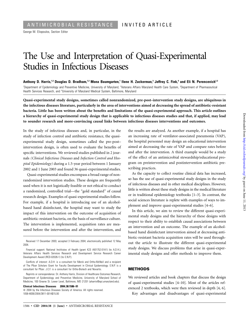 example of quasi experimental research paper pdf