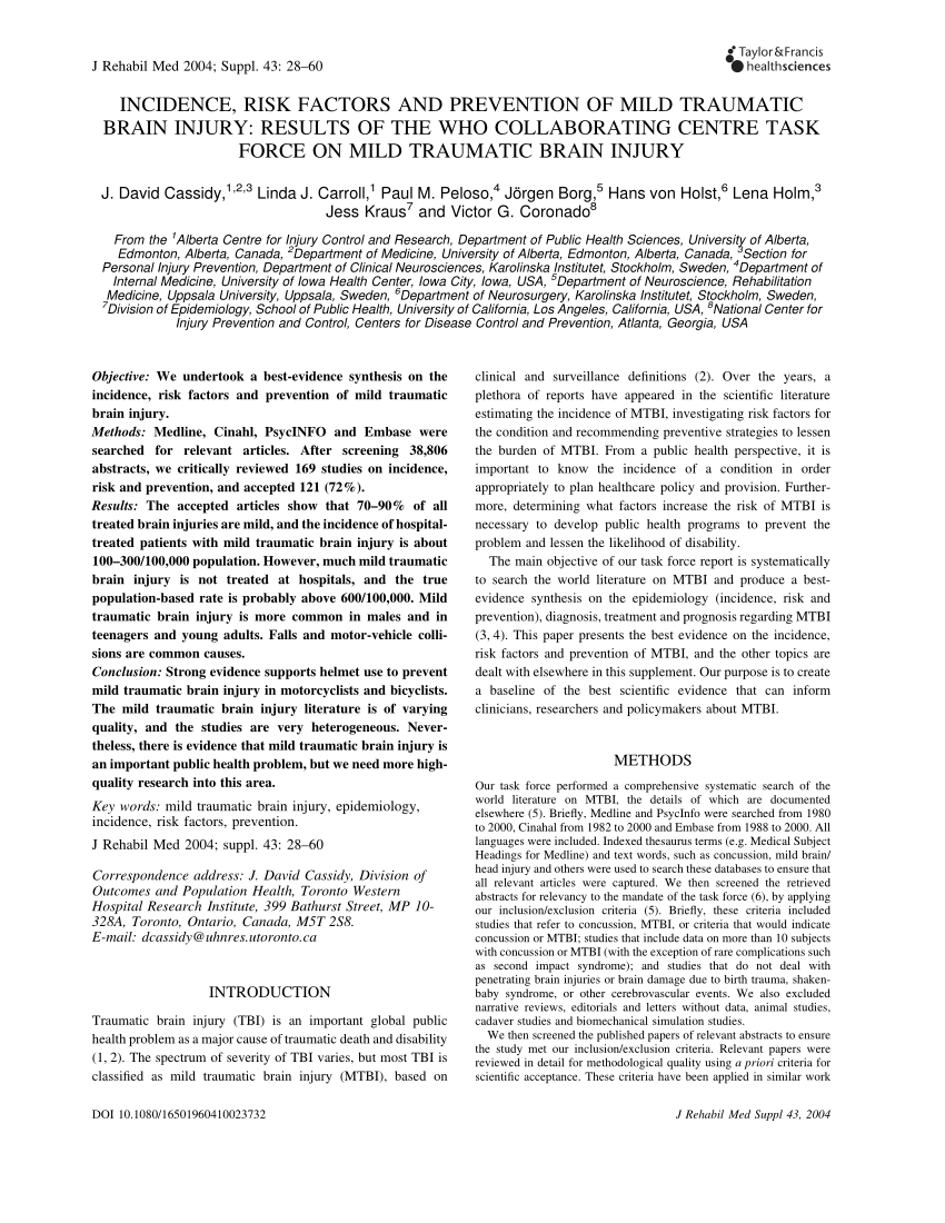 PDF) The effects of video game therapy on balance and attention in chronic  ambulatory traumatic brain injury: An exploratory study