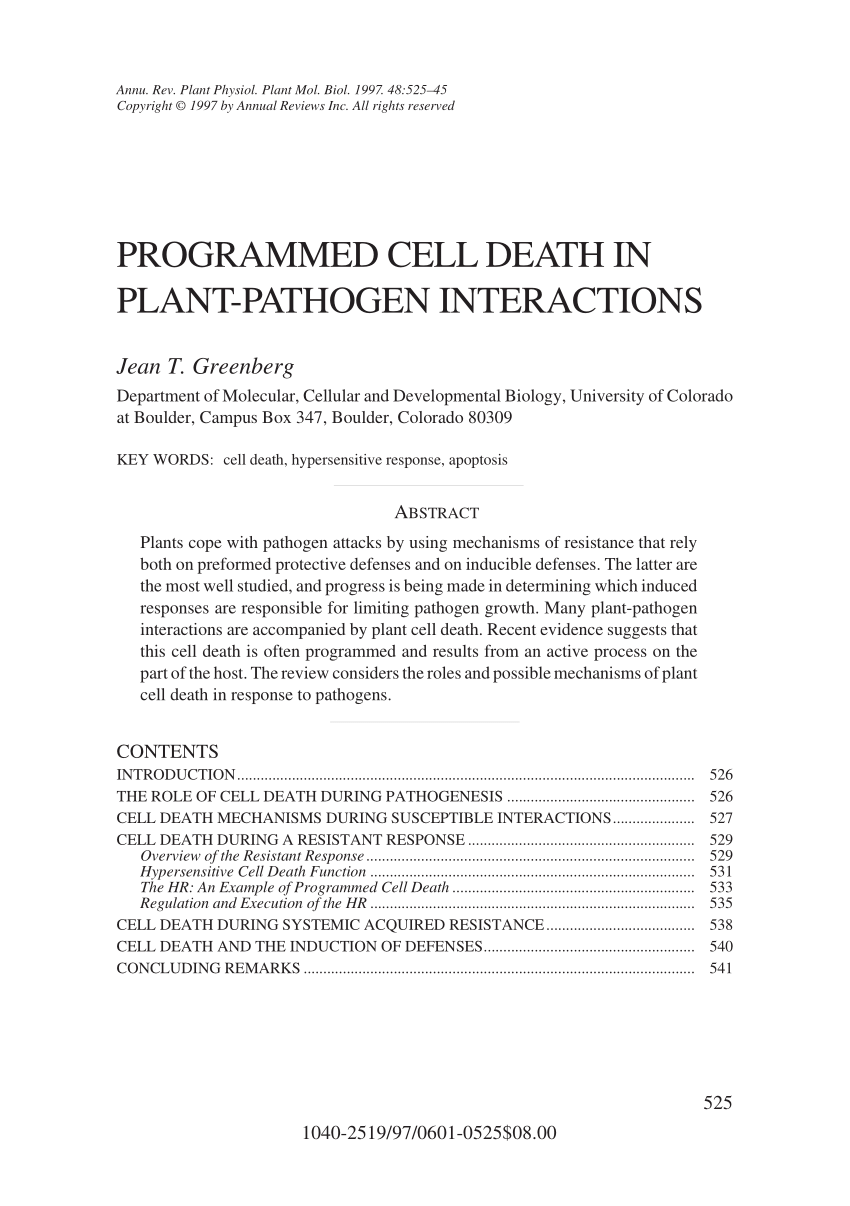 Annual review of cell and developmental biology 1997