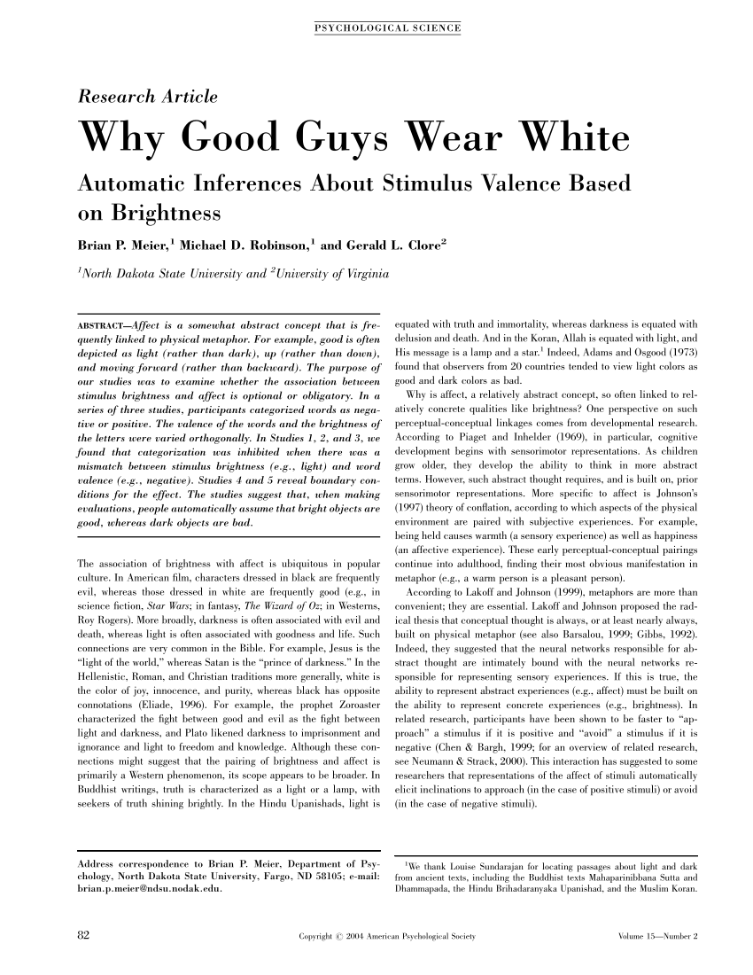 The Wearing Of the Green (and Gold): Good Guys Wear White, Again