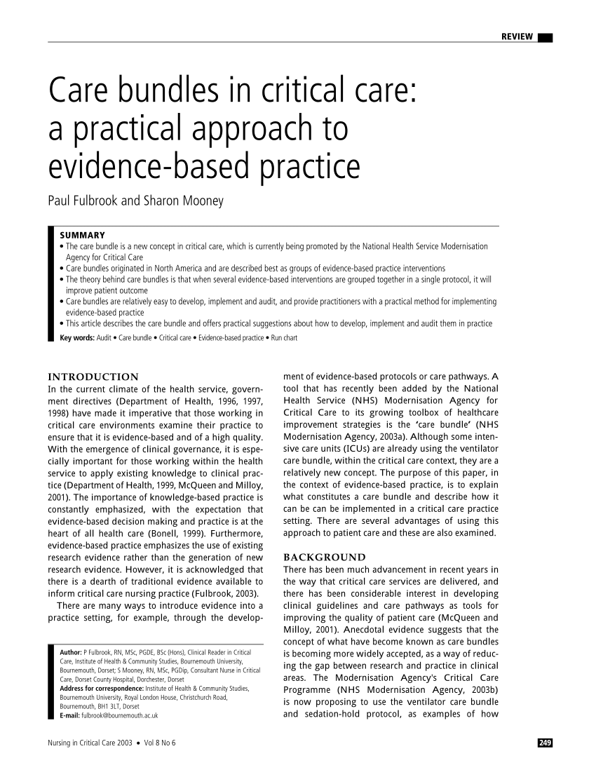 critical care research and practice