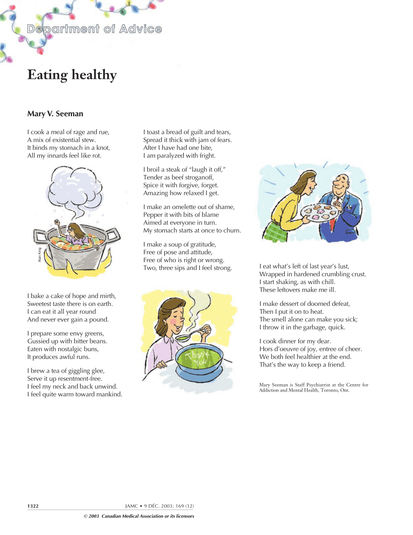 Eating Healthy Poems