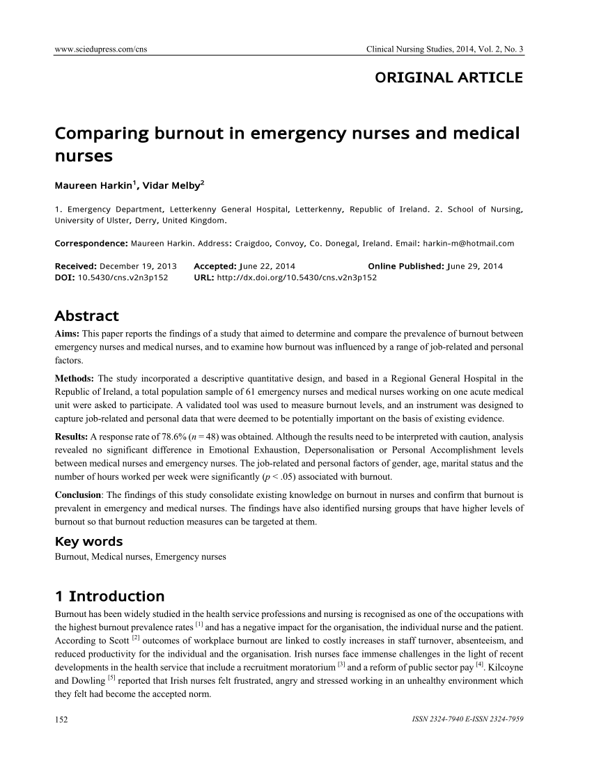 nursing burnout literature review