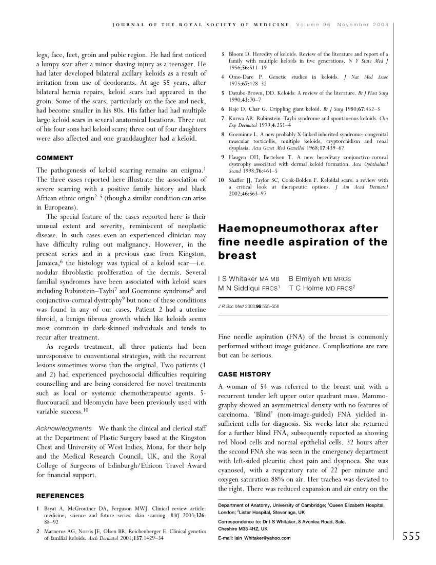 Fine Needle Aspiration (FNA) of the Breast